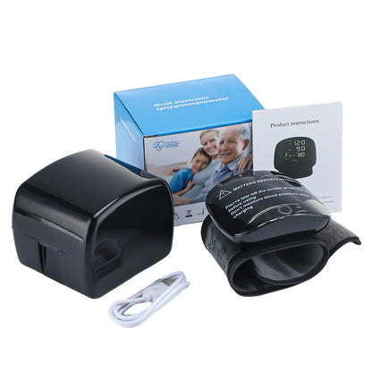 Rechargeable Wrist Blood Pressure Monitor with Voice Guidance – Accessible Health Monitoring