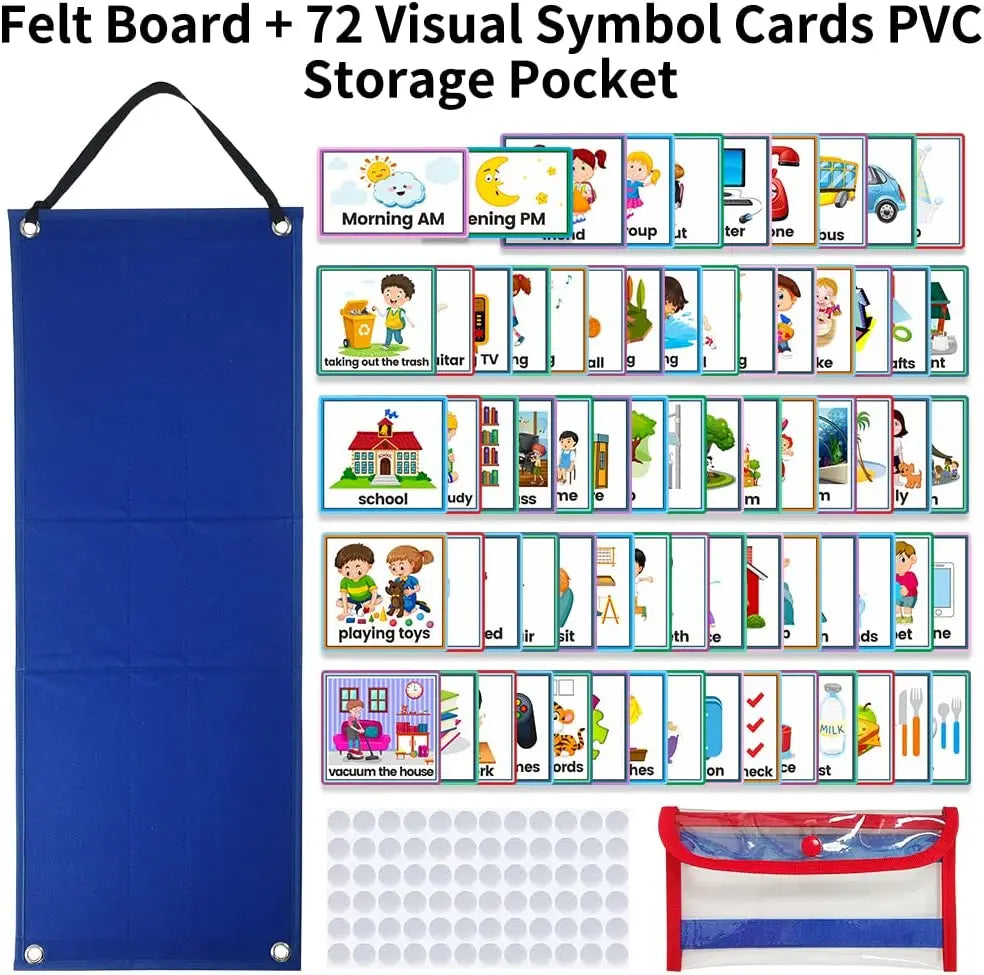 70 Cards Visual Daily Schedule Chart for Children – Montessori Learning Educational Toy