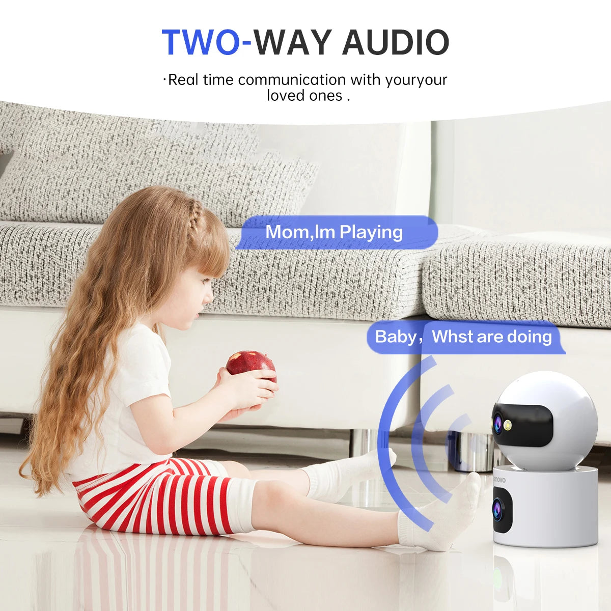 Camera with 5X Zoom and Auto Tracking - Dual Lens, 5G WiFi CCTV for Home, Baby Monitor, and Video Surveillance