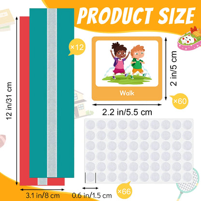 Children's Visual Time Chart – Non-Verbal Communication Daily Schedule Planning Cards