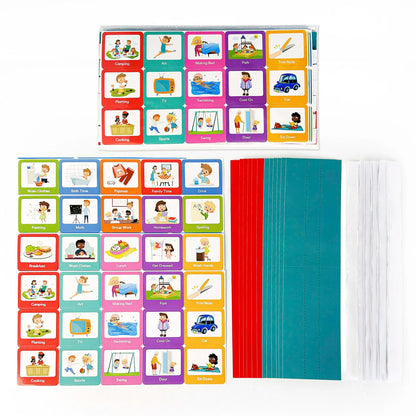 Children's Visual Time Chart – Non-Verbal Communication Daily Schedule Planning Cards