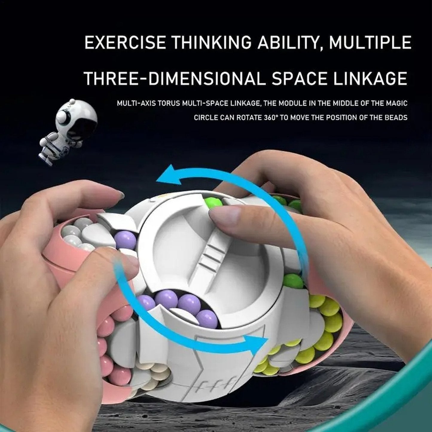 2-In-1 Rotating Magic Beans Fidget Toy – Interactive Puzzle for Creativity and Focus