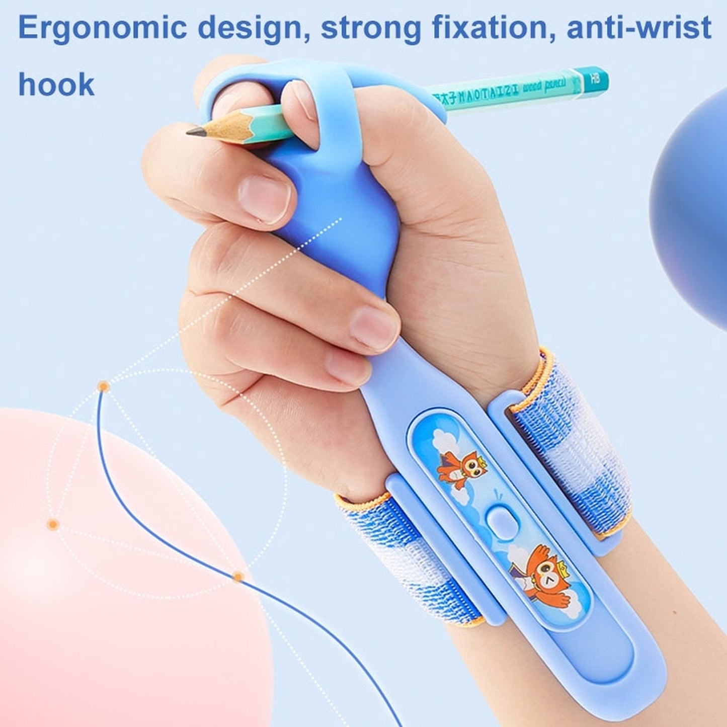 Student Anti-Wrist Hook Pen Holding Corrector Set – Writing Posture Fixer