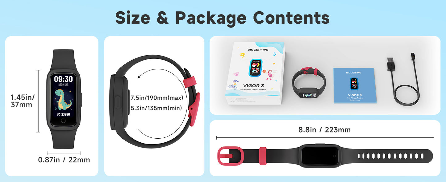 BIGGERFIVE Vigor 3 Kids Tracker | NDIS Routine & Sleep Aid