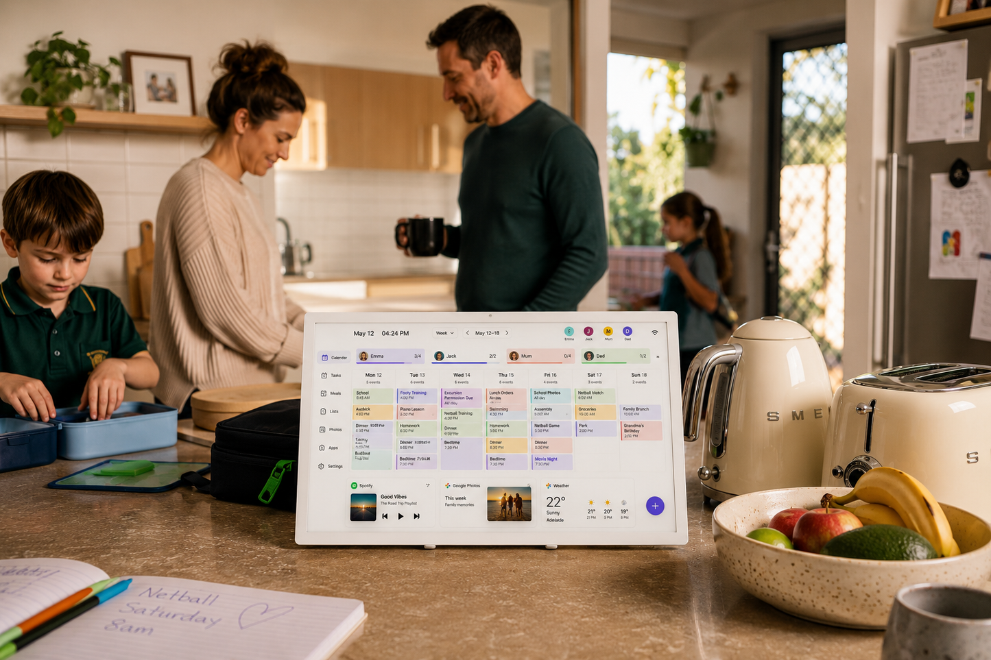 15.6" Smart Touchscreen Planner | NDIS Routine & Cognitive Aid