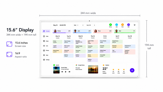 15.6" Smart Touchscreen Planner | NDIS Routine & Cognitive Aid