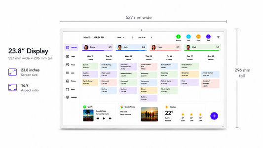 DayNest Plus 24" Digital Routine Hub | NDIS Cognitive & Schedule Aid