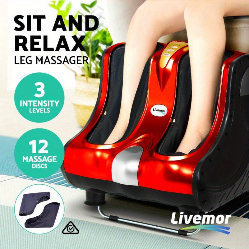 Electric Shiatsu Foot Massager with Roller Kneading for Ankle, Calf & Leg Relief