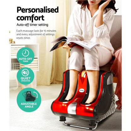 Electric Shiatsu Foot Massager with Roller Kneading for Ankle, Calf & Leg Relief